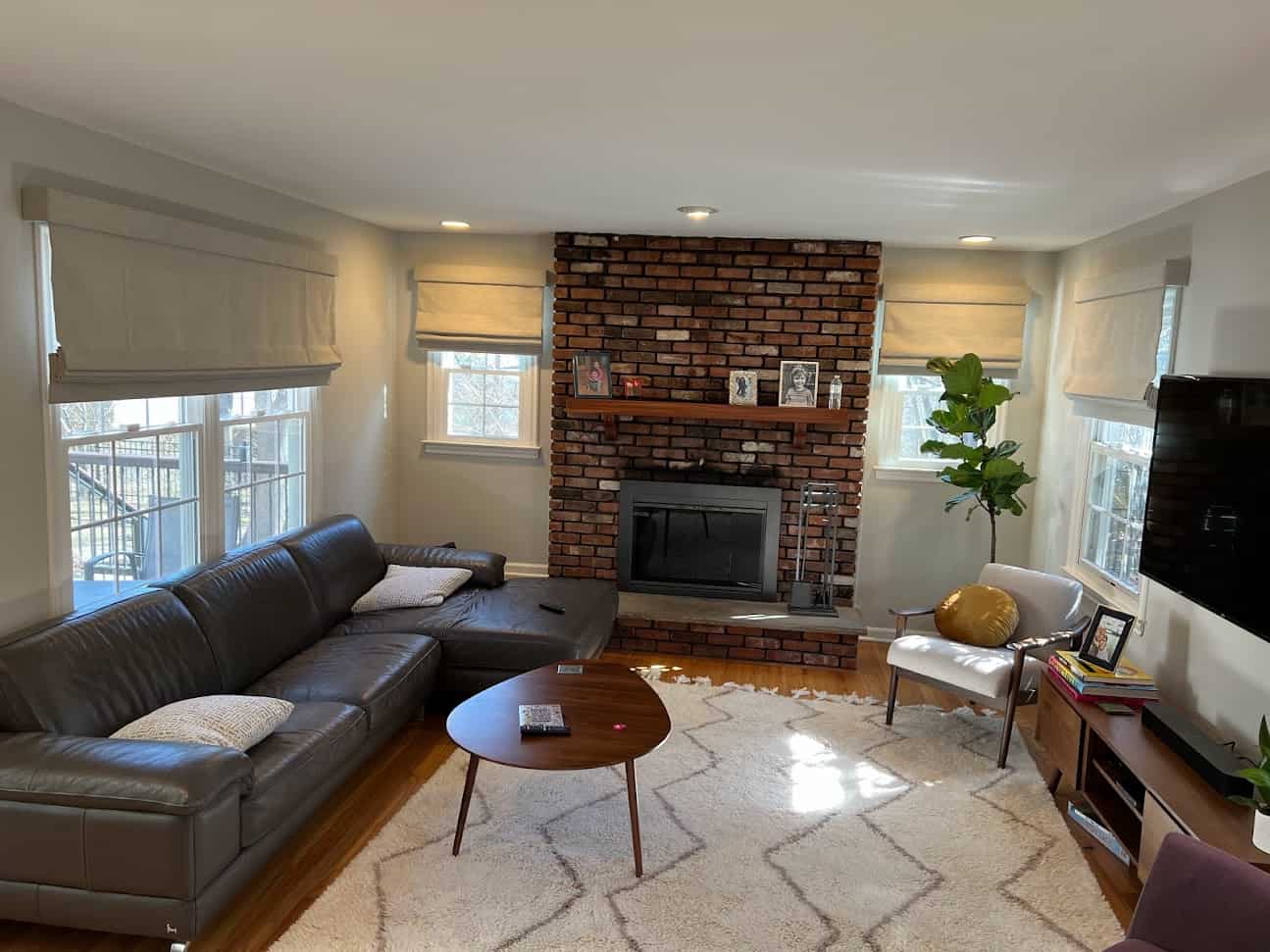 romans shades with upholstered topper